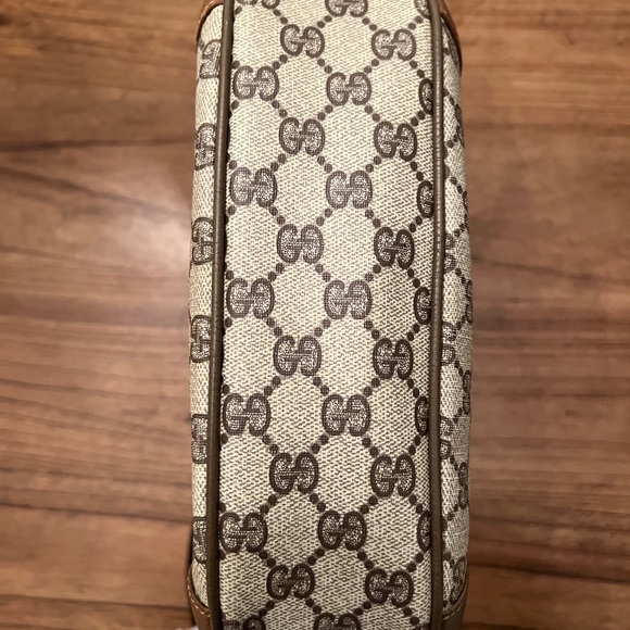Gucci monogram logo shoulder handbag top zip vintage - Picture 14 of 15